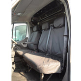 Renault Master Van 2010 On Driver And Fixed Front Double Passenger Seat Covers - Black