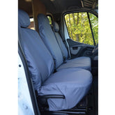 Renault Master Van 2010 On Driver And Front Folding Double Passenger Folding Seat Covers - Grey