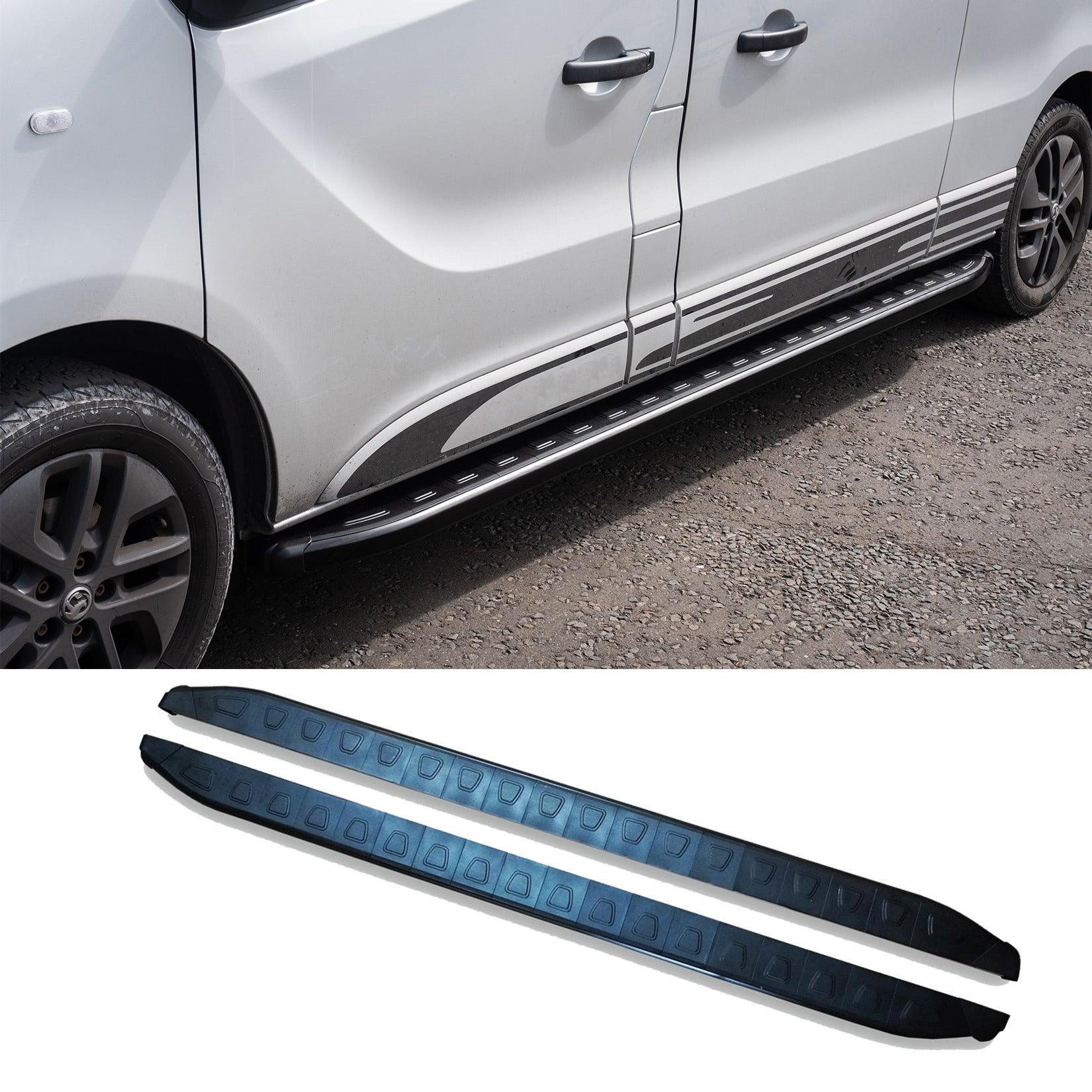 Renault Trafic 2001 On / Vivaro 2001-2019 Short Wheel Base Planet Running Boards - Black Edition