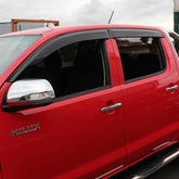 Toyota Hilux 2005-2015 On - Double Cab - Stx Quad Wind Deflectors - External Fit