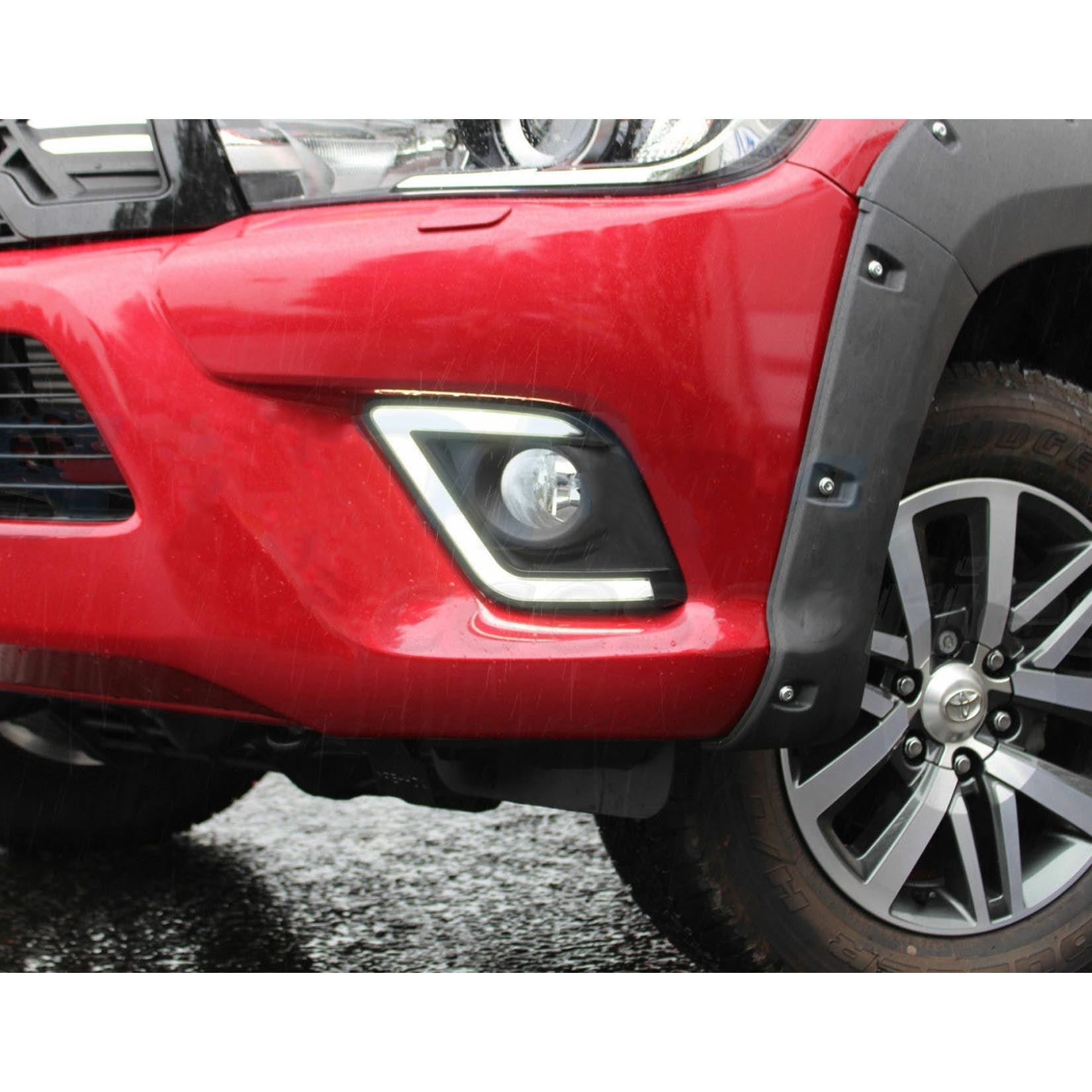 Toyota Hilux Mk8 2016 On - Stx Fog Light Covers With Led's - Pair