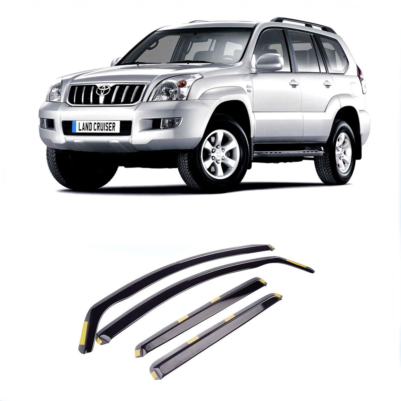 Toyota Landcruiser 120 - 2003 On - 5 Door - Stx Wind Deflectors 4 Pcs Set - Dark Smoke - W143