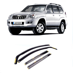 Toyota Landcruiser 120 - 2003 On - 5 Door - Stx Wind Deflectors 4 Pcs Set - Dark Smoke - W143