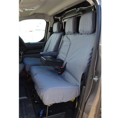 Toyota Proace 2016 On Driver And Front Double Passenger Seat Covers With Worktray - Grey