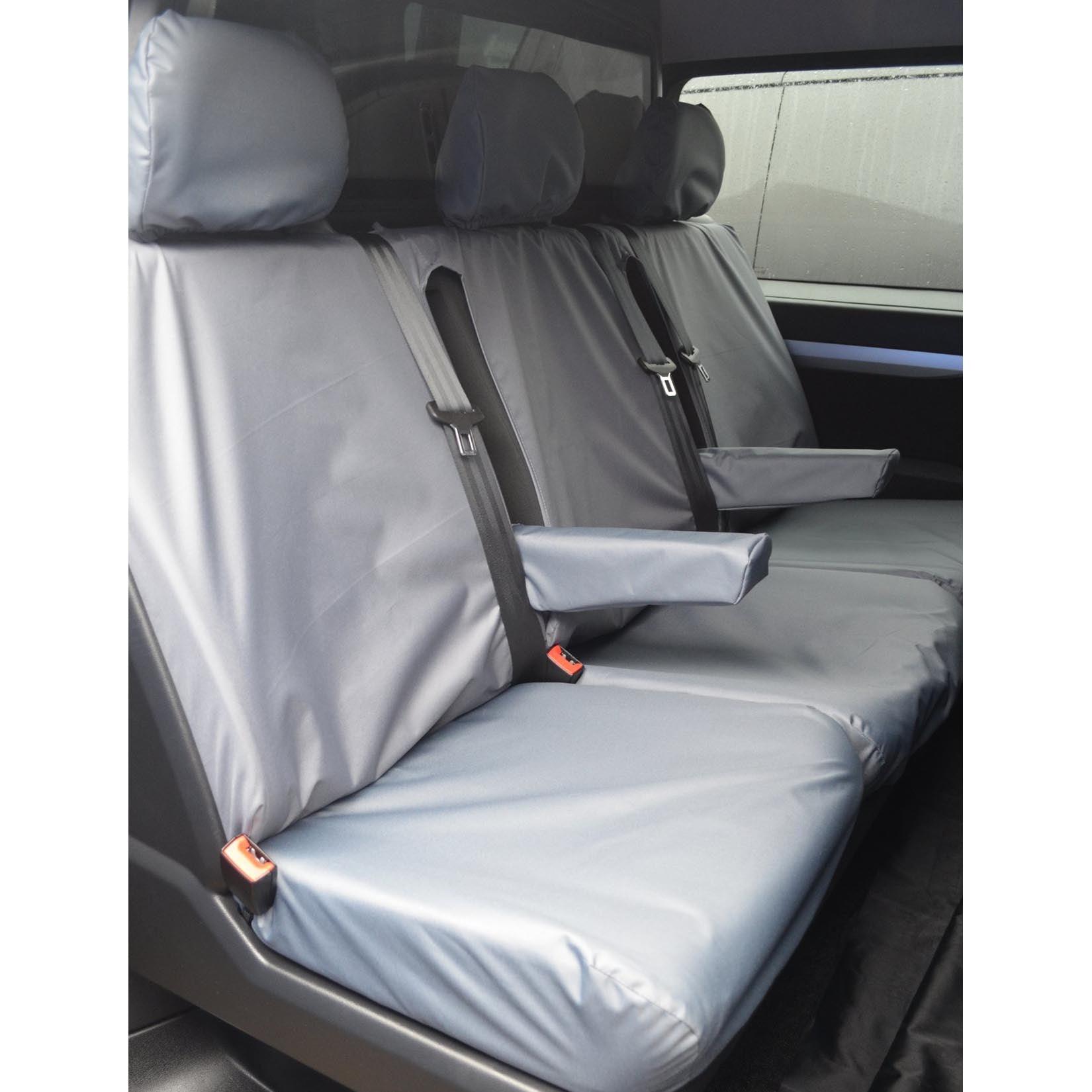Toyota Proace 2016 On Rear Triple Passenger Seat Covers - Grey