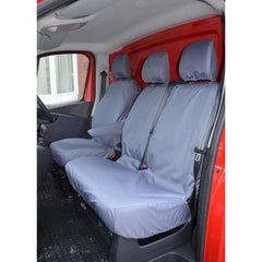 Vauxhall Vivaro 2014-2019 Base Model Driver And Front Double Passenger Seat Covers - Grey