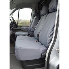 Volkswagen Crafter 2010-2017 Driver And Front Double Passenger With Worktray Seat Covers - Grey