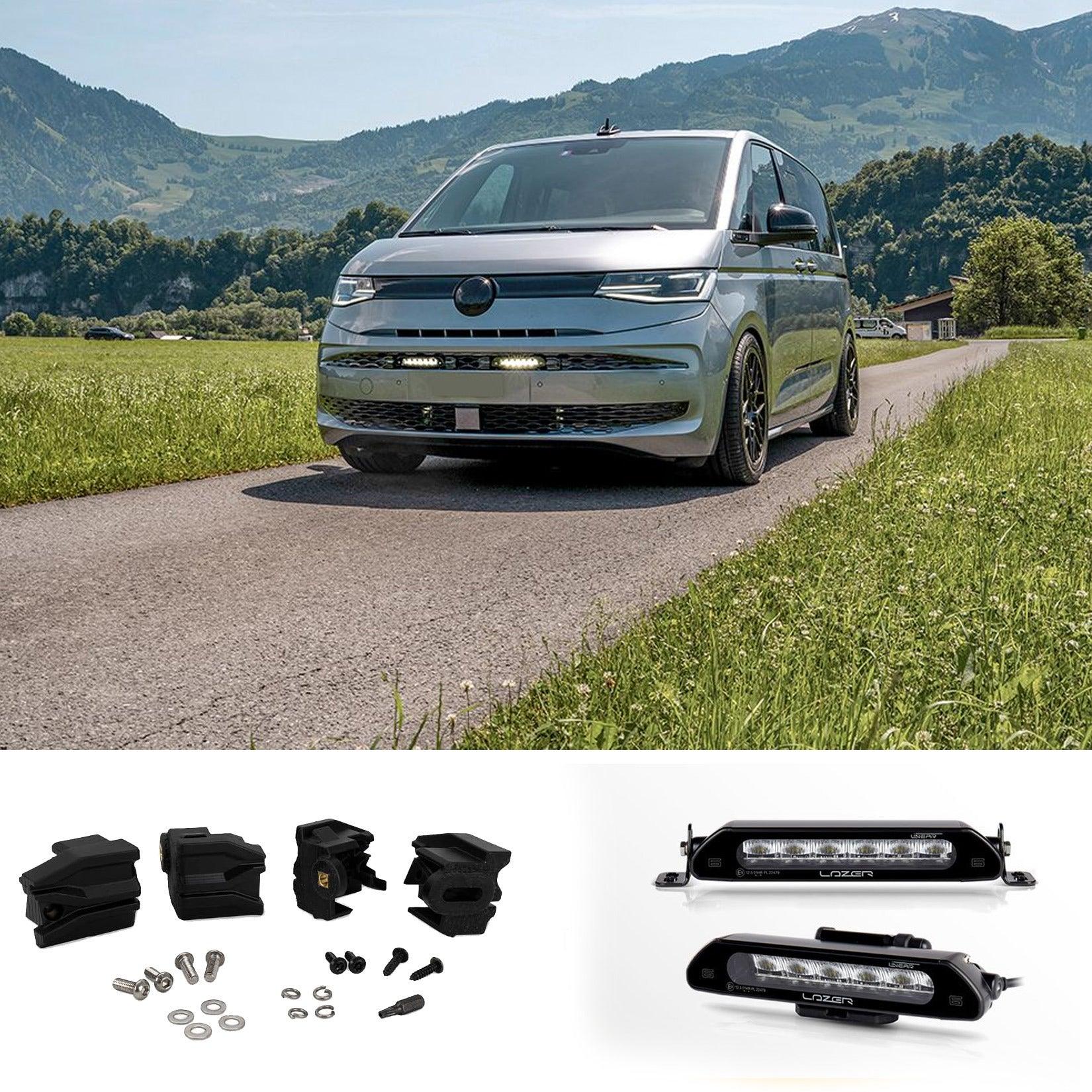 Volkswagen Transporter T7 2020+ - Lazer Lamps Grille Kit - 2x Linear 6 Std