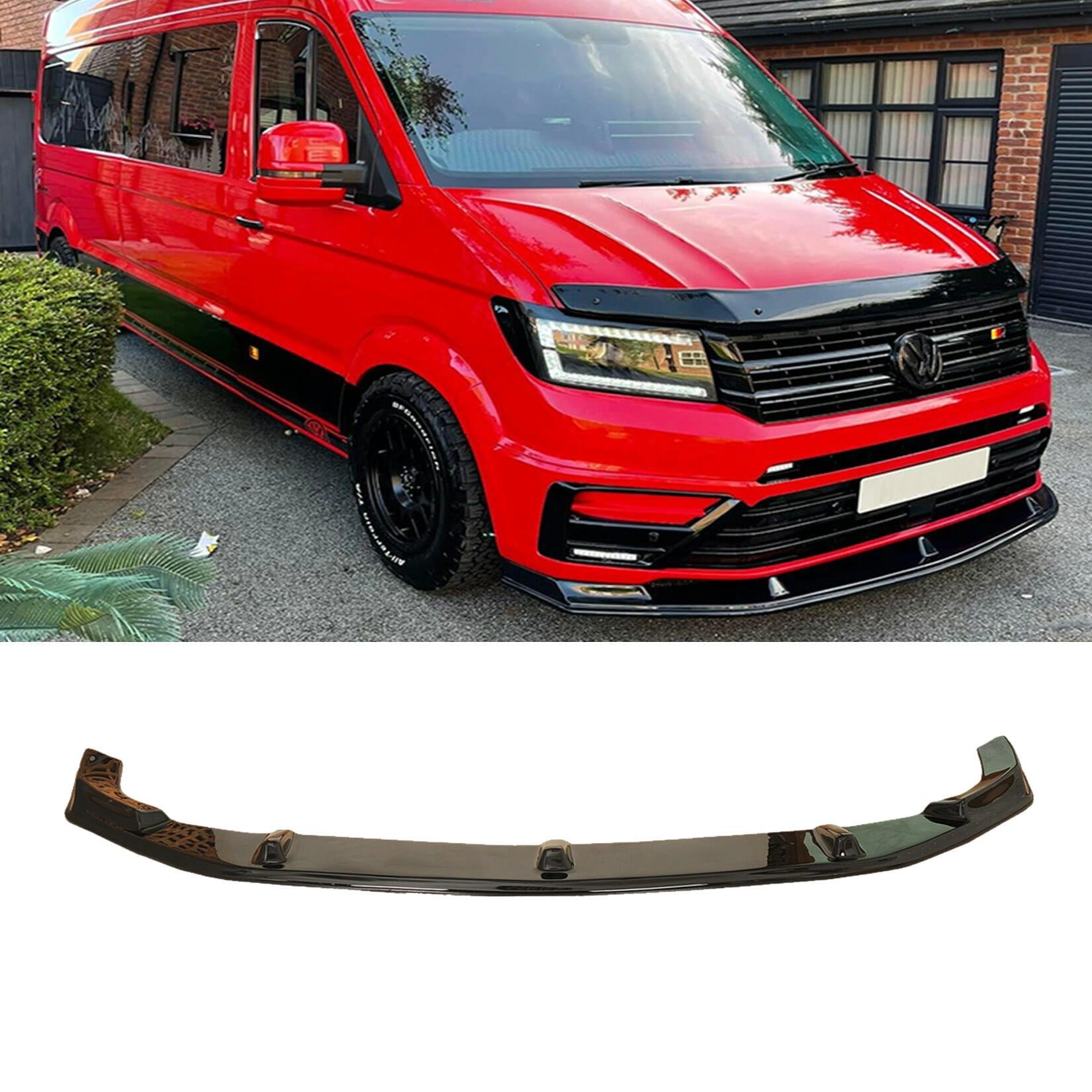 Vw Crafter 2017 On / Man Tge Mk1 2017-2022 Front Splitter - Gloss Black