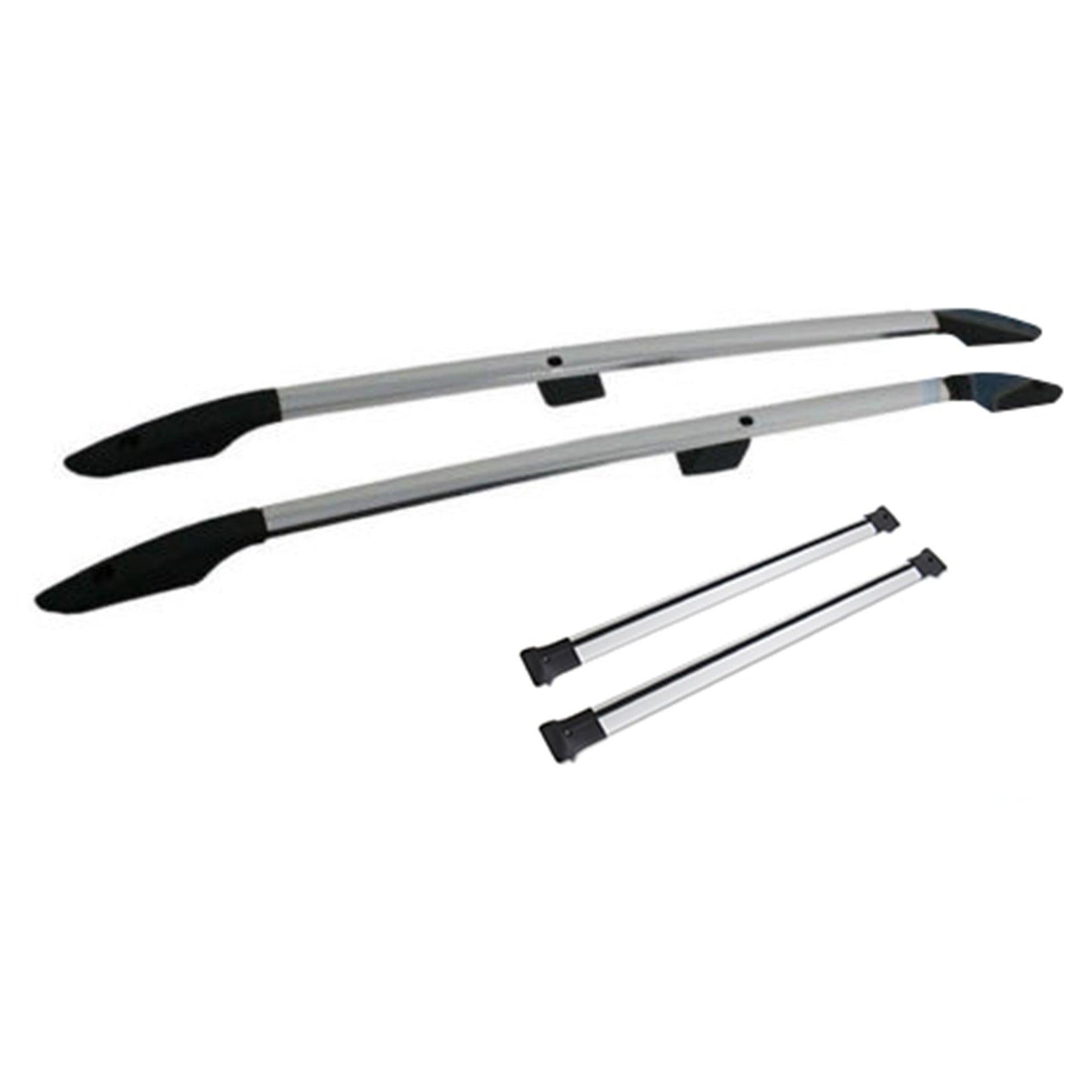 Vw Transporter T5 - T6 - Roof Rails And Cross Bars - Lwb - Set - Silver