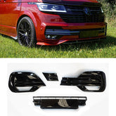 Vw Transporter T6.1 2019 - 2024 Replacement Lower Front Grill Kit - Gloss Black