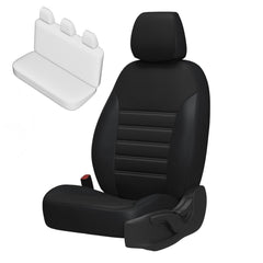 Vw Transporter T6 2016 - 2024 Rear Seat Covers - Pu Leather In Black