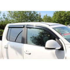 Vw Amarok 2010-2017 - Double Cab Wind Deflectors 4-pcs Set - Black - External Fit