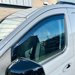 Vw Caddy 2021 On Stx Internal Wind Deflectors - 2pcs - Clip In Fitment - Dark Smoke