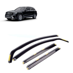 Mercedes Glc X253 2015 On Stx Internal Wind Deflectors - 4pcs - Clip In Fitment - Dark Smoke