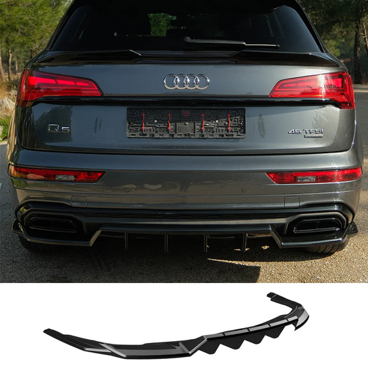 Audi Q5 S-Line Mk2 Facelift 2020-2024 Rear Centre Splitters In Gloss Black (2 Pcs) 1650