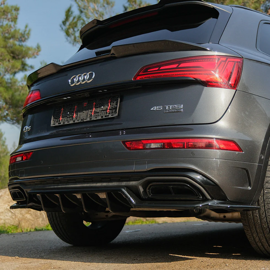 Audi Q5 S-Line Mk2 Facelift 2020-2024 Lower Spoiler In Gloss Black 1650