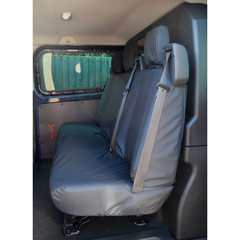 Ford Transit Custom 2023+ Black Rear 3-Seater Bench Seat Cover