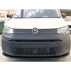 VW Caddy 2021 On V2 Front Bumper Spoiler Splitter Lip - Gloss Black