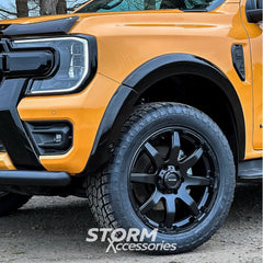 Ford Ranger 2023 On Double Cab EGR Wheel Arch Kit Smooth Gloss Black Finish - 6 Pcs