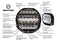 Lazer Lamps Sentinel 9" Spot Light - Std