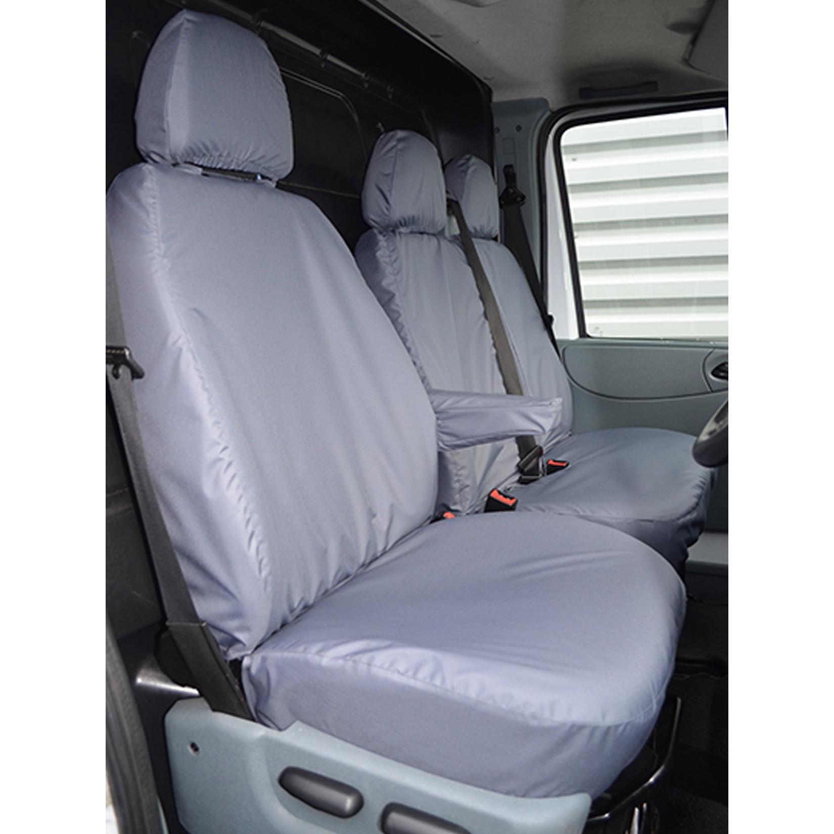 Ford Transit 2000-2013 Driver And Front Double Passenger Seat Covers - Grey