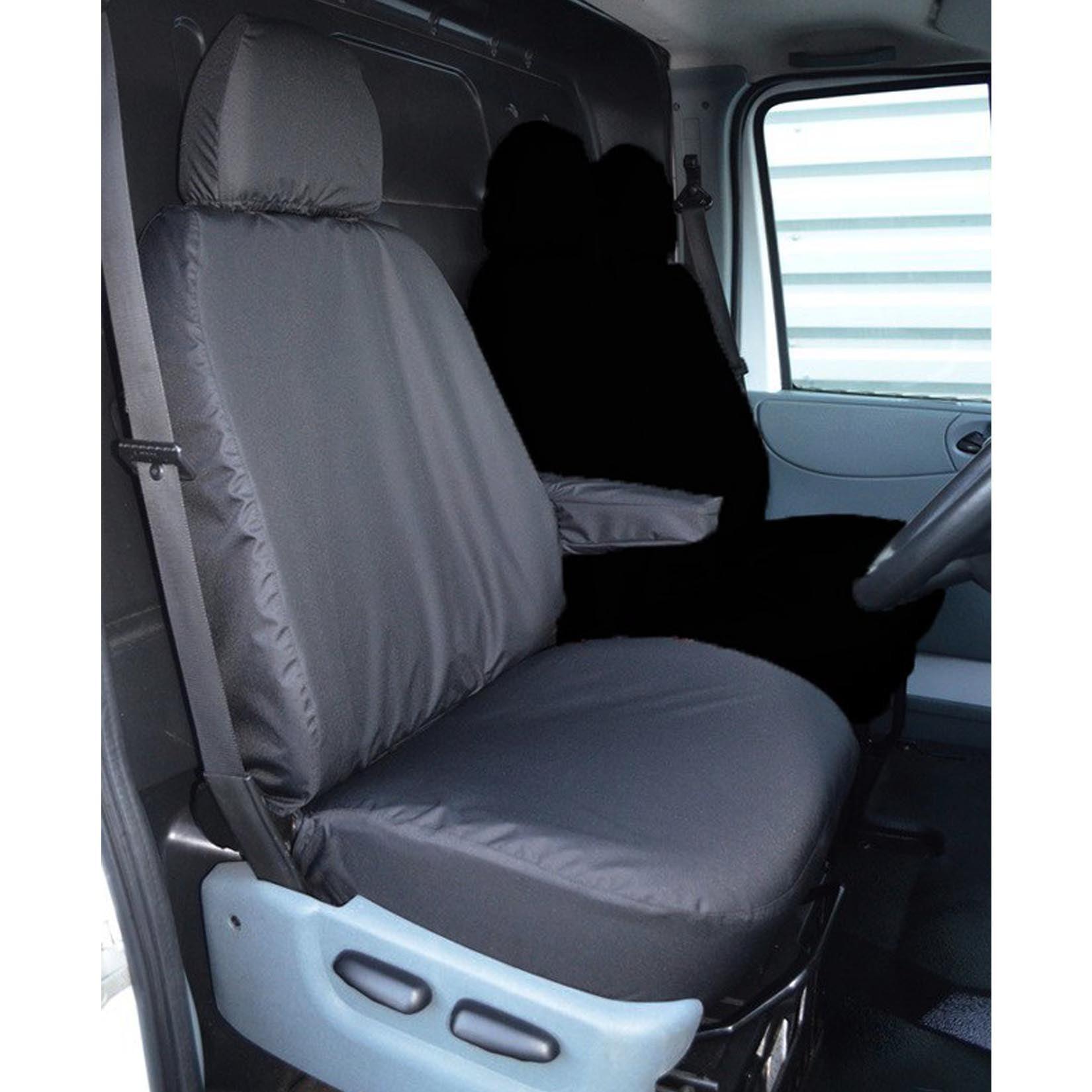 Ford Transit Van 2000-2013 Single Driver Seat Cover - Black