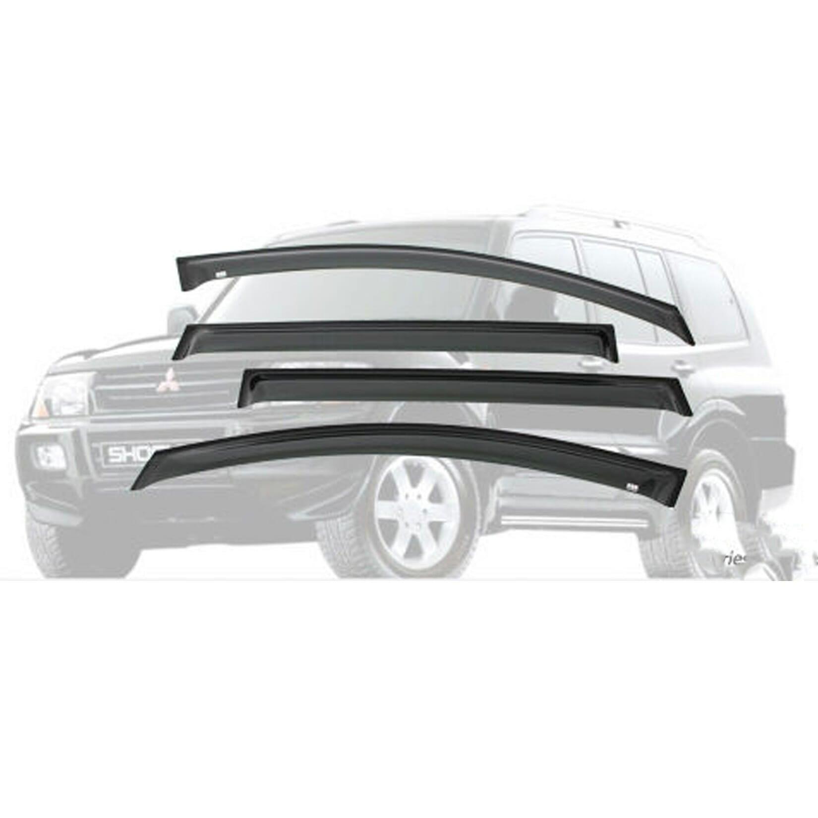 Mitsubishi Shogun 2000 - 2014 - Egr Quad Wind Deflectors - External Fit