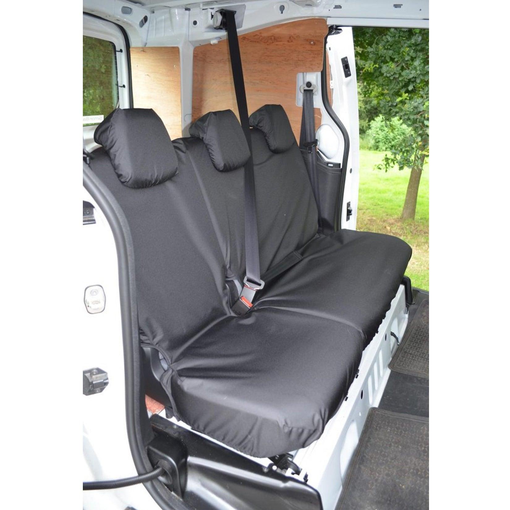Peugeot Partner Van 2008-2018 Rear Single And Double Passenger Seat Covers - Black