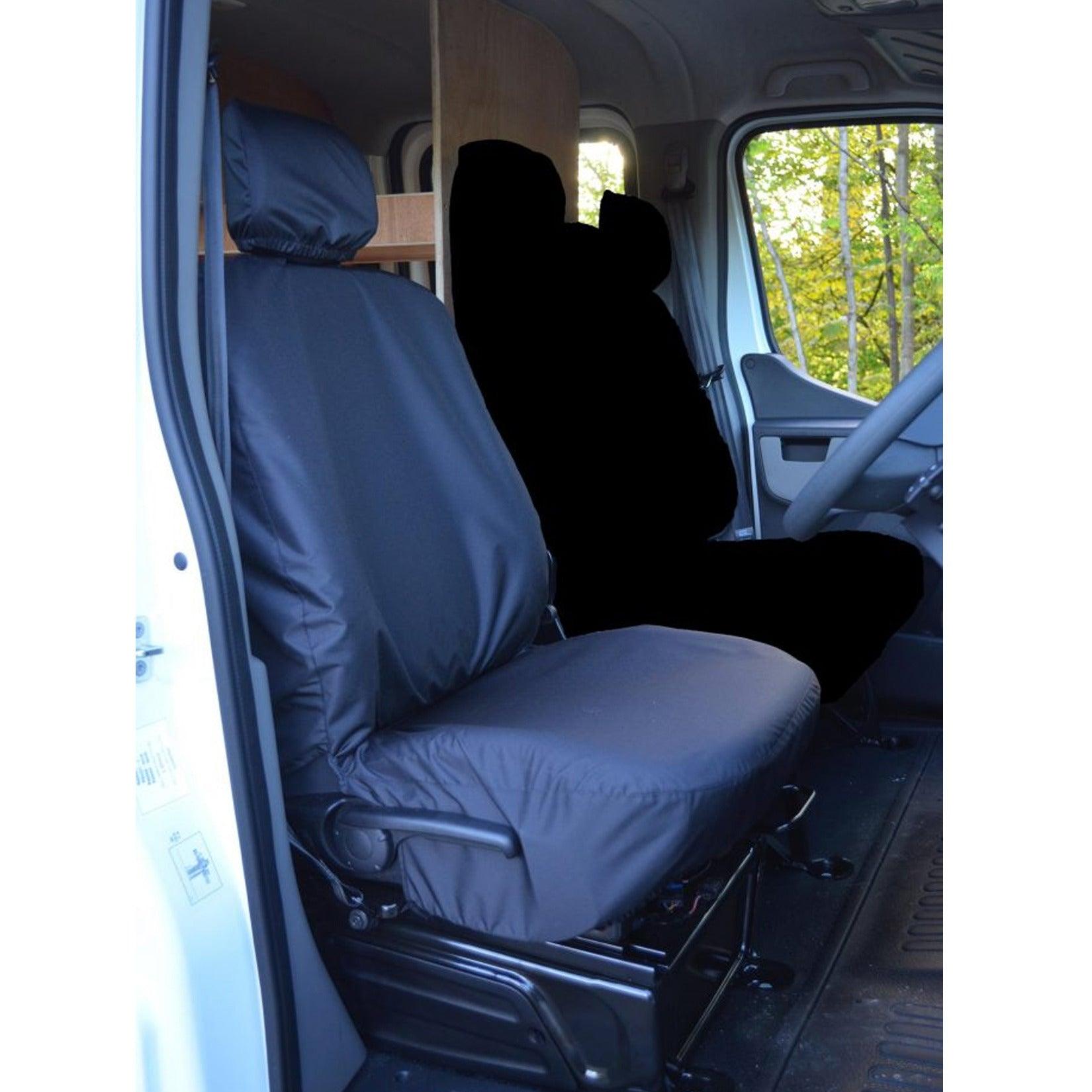Renault Master Van 2010 On Single Driver's Seat Cover - Black