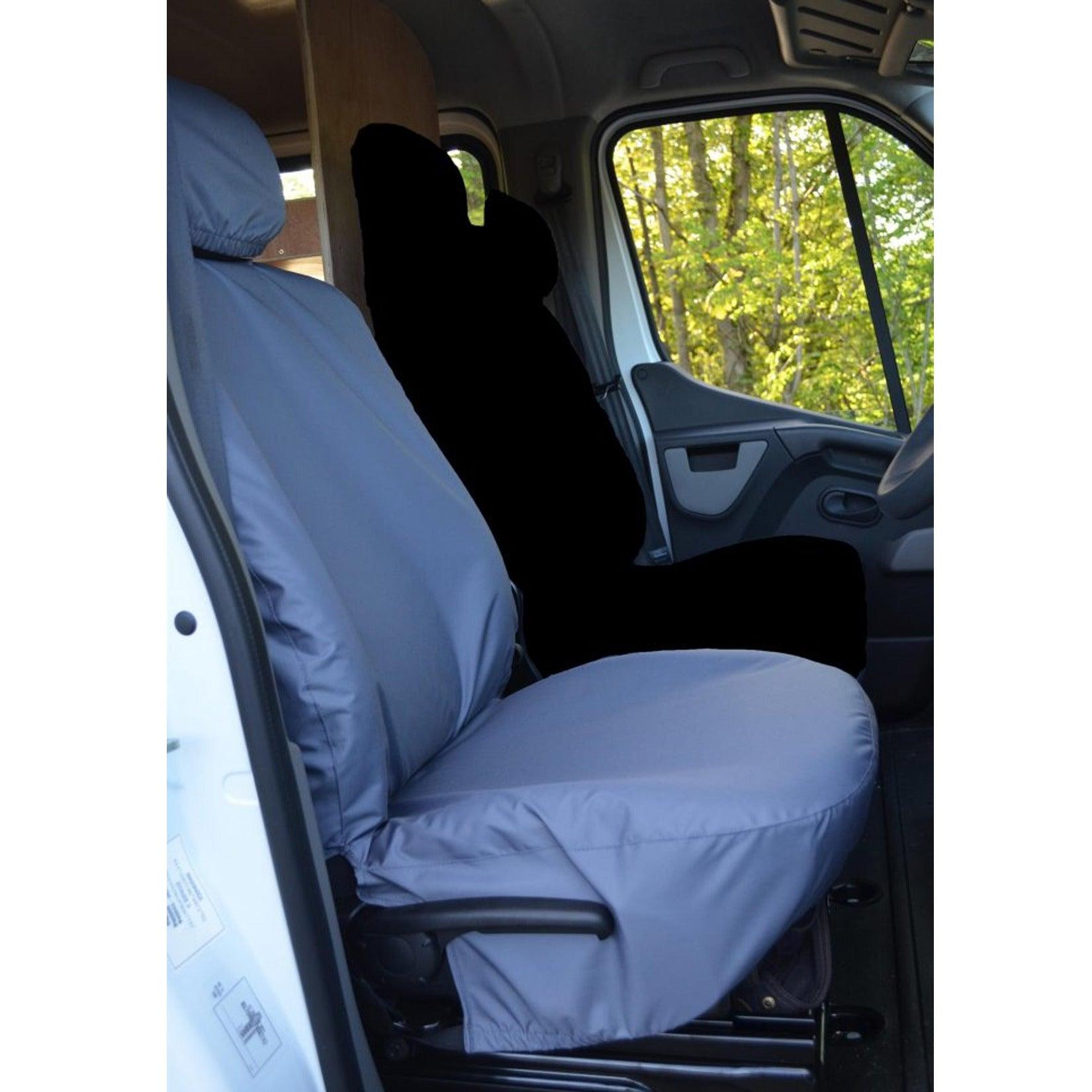 Renault Master Van 2010 On Single Driver's Seat Cover - Grey