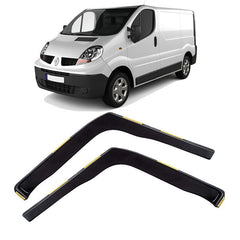 Renault Trafic 2001-2013 - Stx Internal Wind Deflectors - W118 - 2pcs - Clip In - Dark Smoke