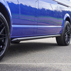Renault Trafic 2001 On/ Vauxhall Vivaro 2001 -2019 Lwb 2.4 Inch Gloss Black Oe Style Sportline Side Bars - Pair