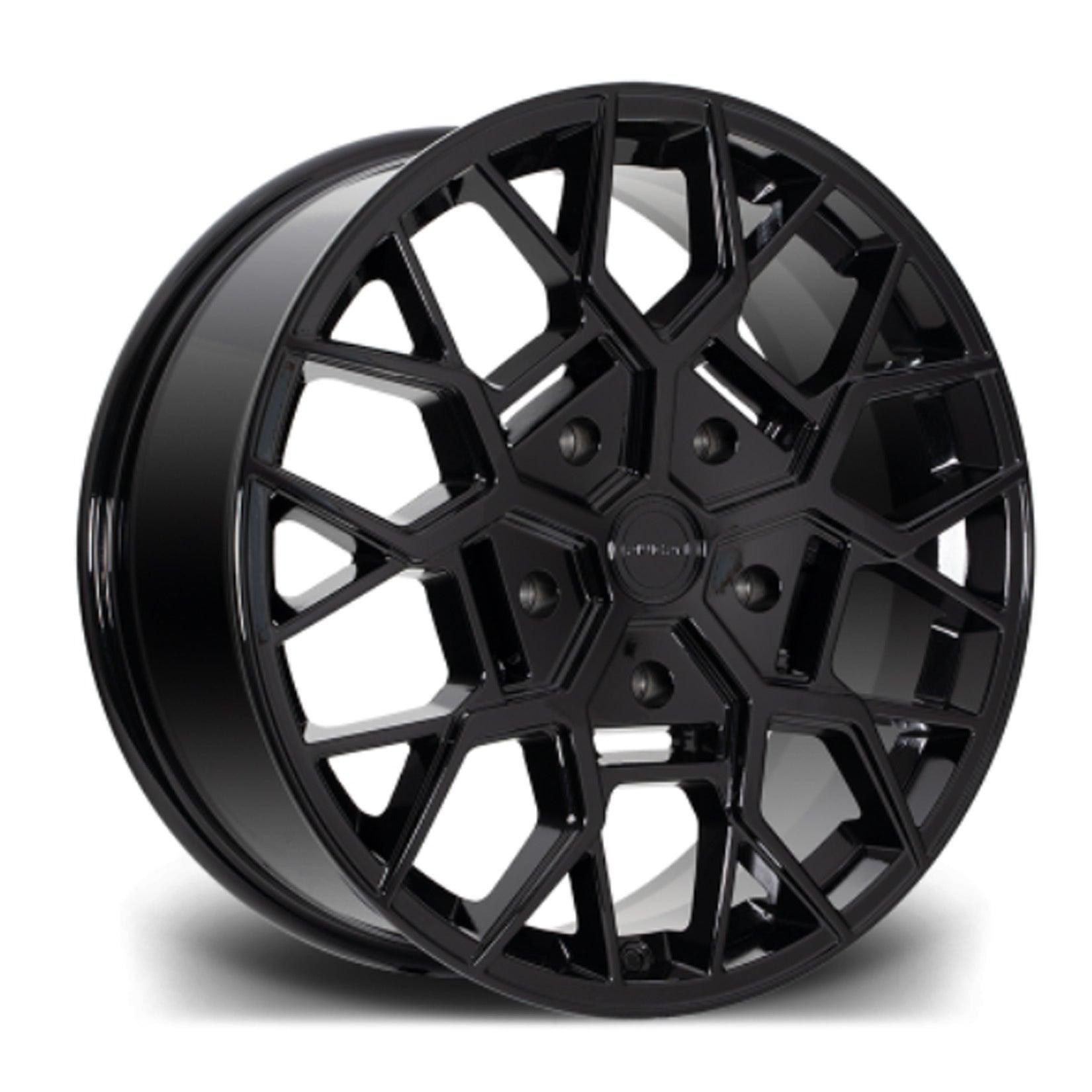 Riviera Rtx Gloss Black - 20 Inch Alloys - 5x160 - Qty 1