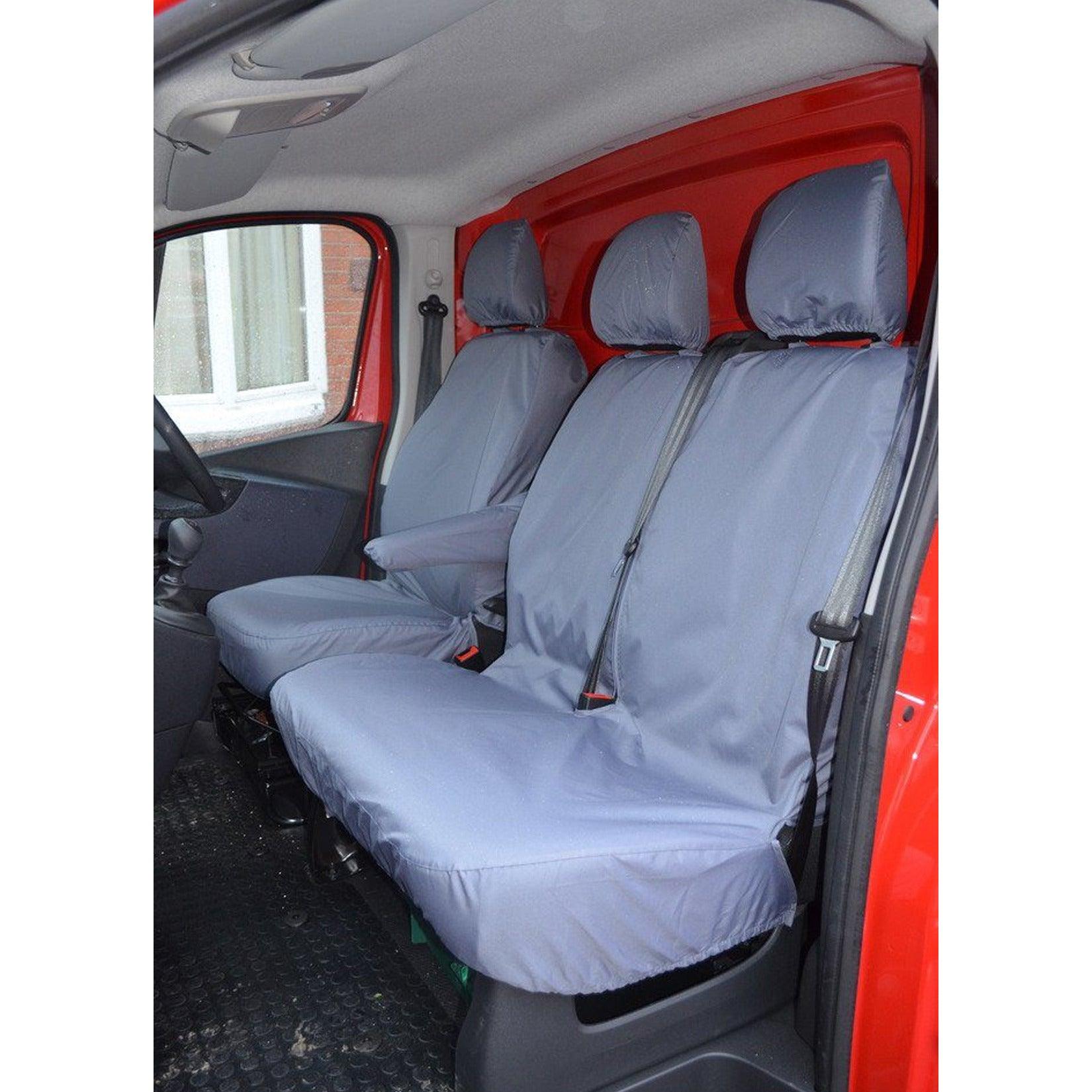 Vauxhall Vivaro 2014-2019 Base Model Driver And Front Double Passenger Seat Covers - Grey