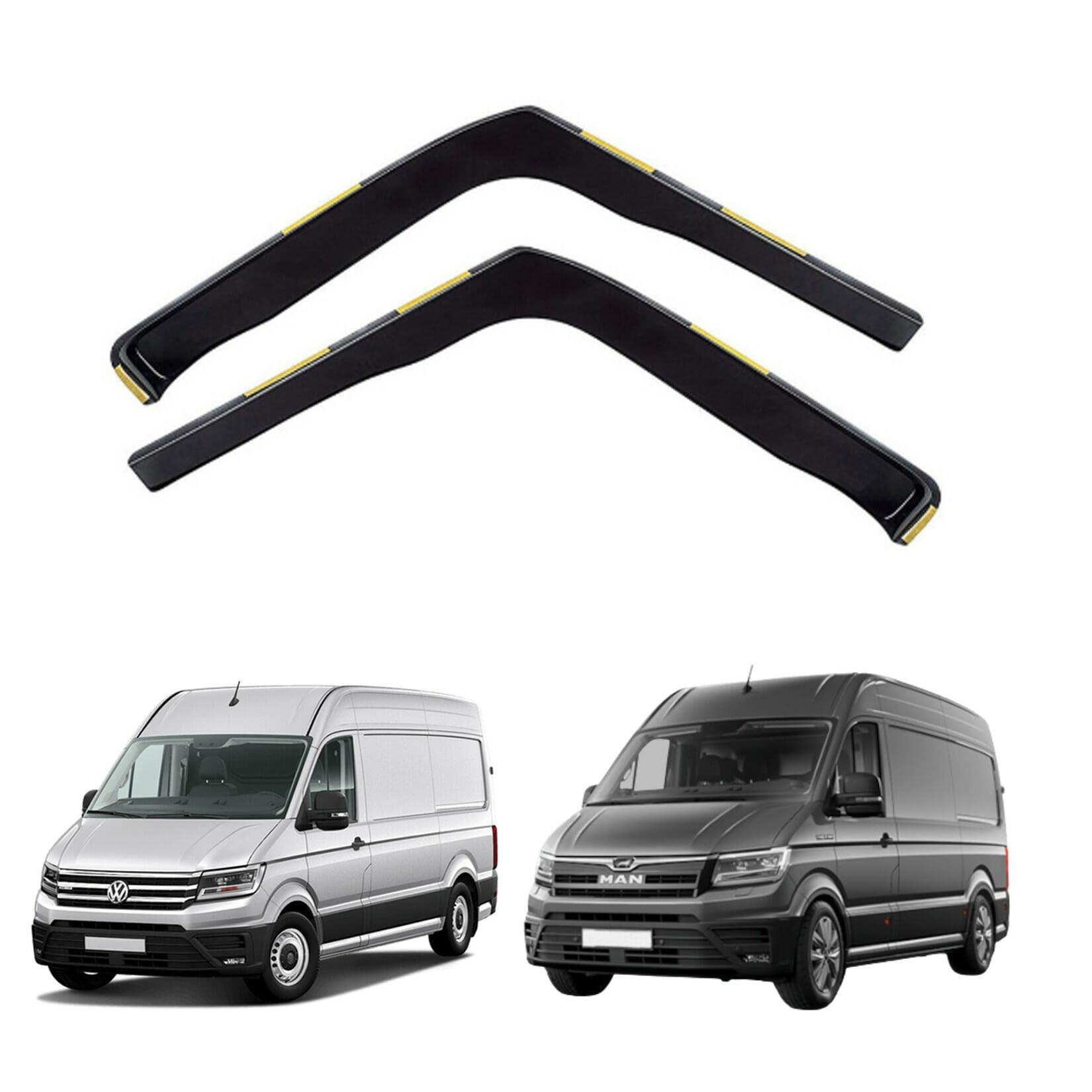 Vw Crafter 2017 On / Man Tge 2017 On Stx Wind Deflectors 2pcs Set - Internal Fit - Dark Smoke