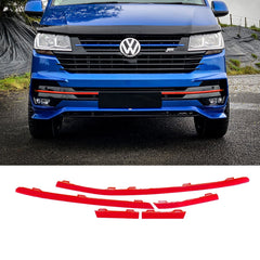 Vw T6.1 2019 - 2024 Transporter Front Bumper Lower 5pcs Grille Trim Inserts Choose Colour