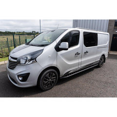 Renault Trafic 2001 On / Vivaro 2001-2019 Short Wheel Base Planet Running Boards - Black Edition