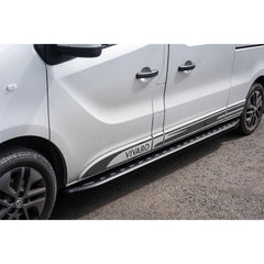 Renault Trafic 2001 On / Vivaro 2001-2019 Short Wheel Base Planet Running Boards - Black Edition