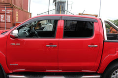 Toyota Hilux 2005-2015 On - Double Cab - Stx Quad Wind Deflectors - External Fit