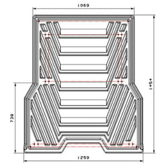 Universal Heavy Duty Plastic Load Bed Sliding Tray - Double Cab Pickup