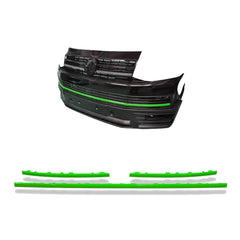 Vw T6 Transporter 2015-2019 Lower 3 Piece Clip In Grille Streamer Choose Colour
